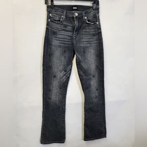 Hudson star embroidered semi flare Jeans